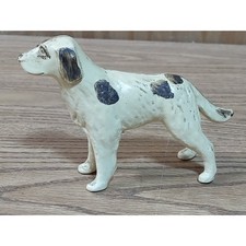 Vintage 1940s Celluloid Cocker Spaniel Figure/ Toy White Brown