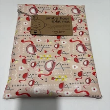 Sugar Booger Floor Splat Mat pink flamingo 42" × 42" Toddler Infant Feeding 