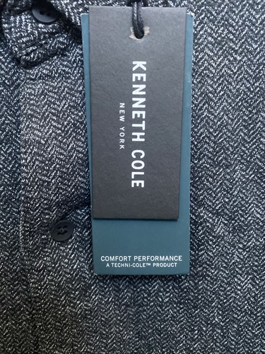 Kenneth Cole Techni-cole Shirt Mens XL Black Short Sleeve Button Down $59 NWT - Picture 4 of 10