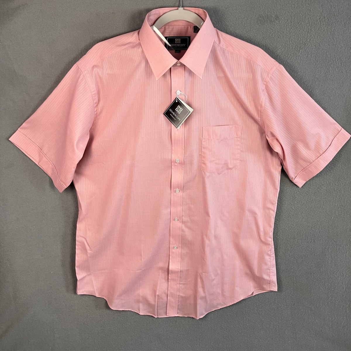 pink mens short sleeve dress shirt Fznquz Mens Dress Shirts Button-Up Pink Short Sleeve Plaid Summer Collar  Casual Big & Tall T-Shirts S