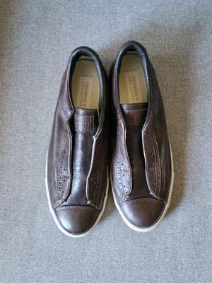 RARE Converse x John Varvatos Brown Leather Slip On Men display picture 2