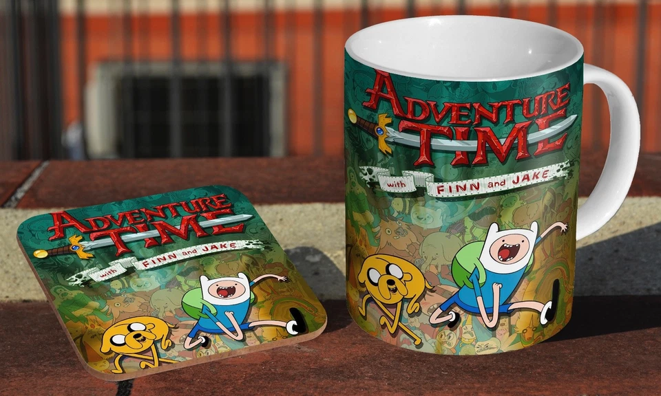 Adventure Time Awesome - Ceramic Coffee / Tea Mug + Matching Coaster