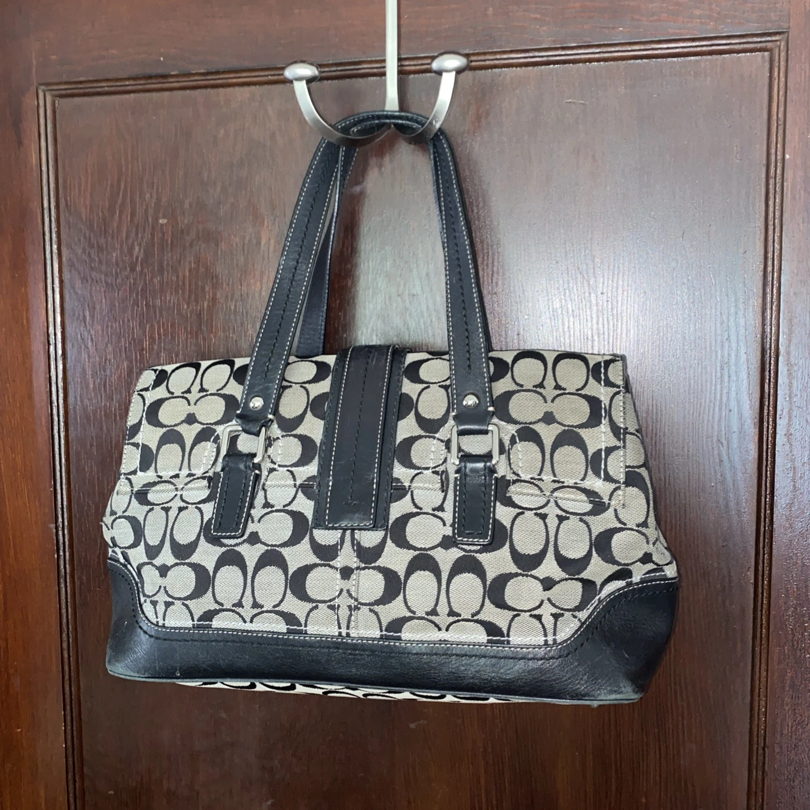 Borsa Coach Hampton Signature Jacquard ID borsa verificata con Coach usata