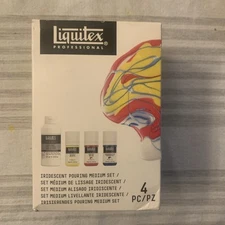 NEW Liquitex Professional Iridescent Pouring Medium Set 4pc