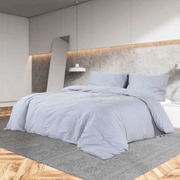 BettwäSche Grau 200X200Cm Baumwolle Bettgarnitur Kissenbezug Bettbezug vidaXL