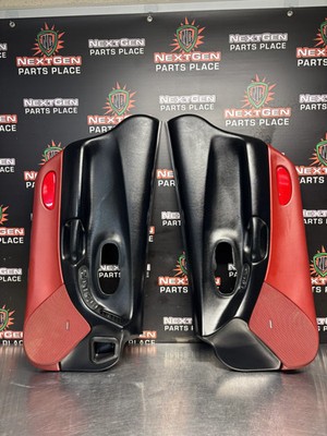 97-04 C5 CORVETTE DOOR PANELS BLACK/ FIRETHORN RED OEM #1150 | eBay