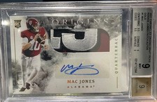 MAC JONES 2021 Chronicles Origins Draft Picks Rookie Auto GOLD #/10 BGS 9