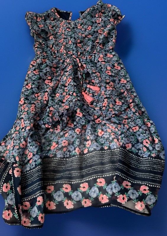 Japna Girl Dress Rumper Size8 Multi Colored 100% Polyester Fully Lined