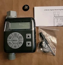 Programmable Irrigation Water Timer for Garden Hose/Solar/Battery Dual Power 