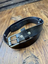 Vintage Mens Gap Jeans Belt Black Leather Mens Sz 40 Made In USA Y2K
