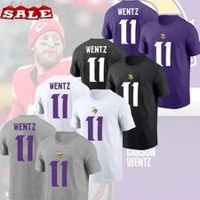 Welcome Carson Wentz #11 to Minnesota Vikings 2025 Player Name & Number S-5XL