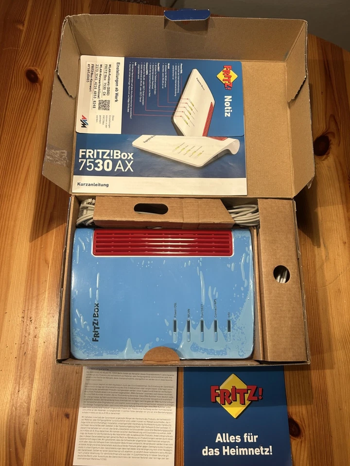 AVM FRITZ!Box 7530 AX WLAN Router weiß DSL/VDSL, guter Zustand