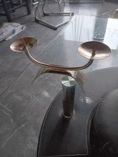 versilberter Kerzenleuchter aus den 1950er bis 1970er Jahren