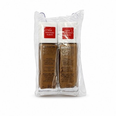 Revlon Nearly Naked Makeup Foundation Natural Tan 1oz SPF20, 2 PACK