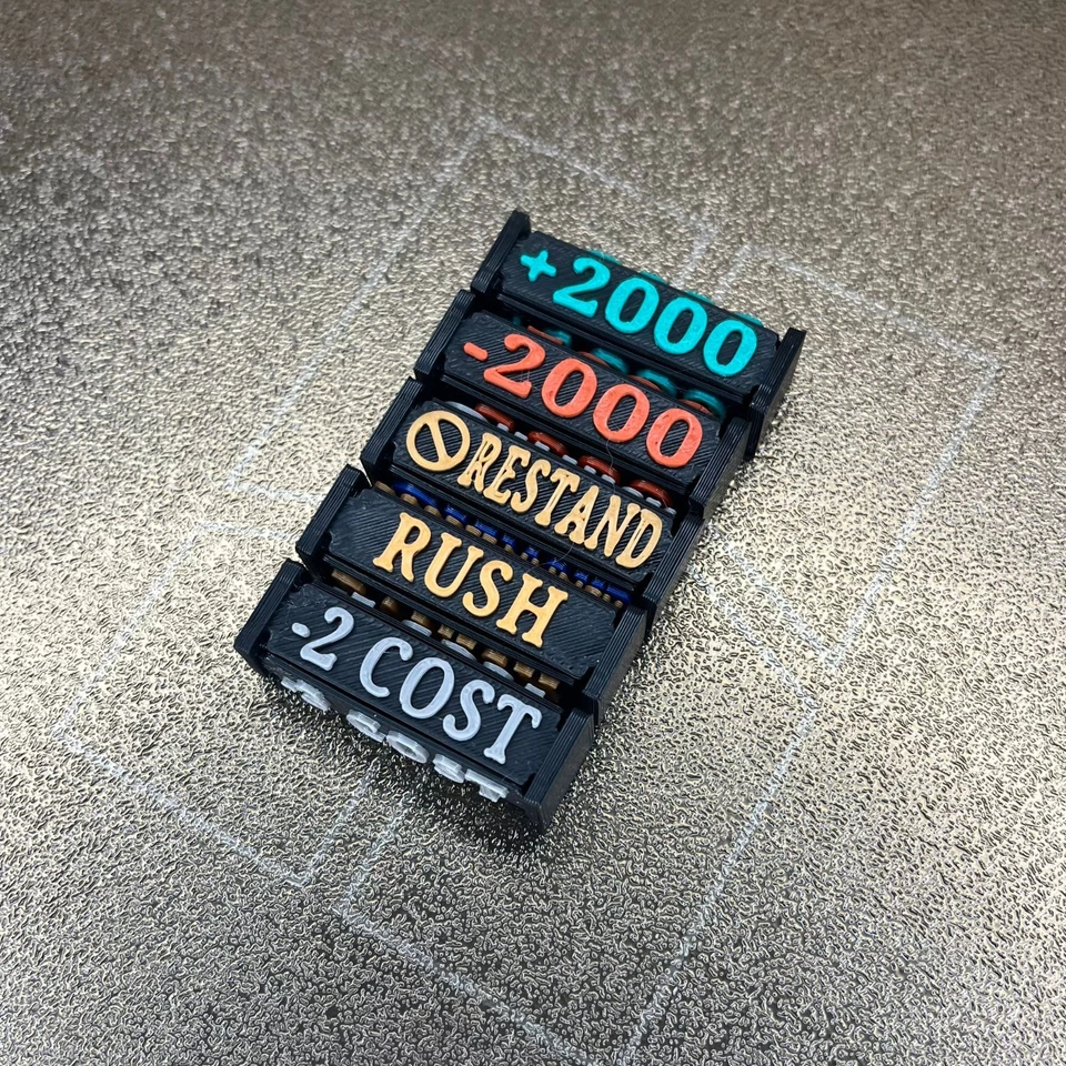 TCG Gametokens, Komplettset, Effektwürfel, Stärkezähler, Dice, One Piece, 5 Stk - Bild 3 von 4