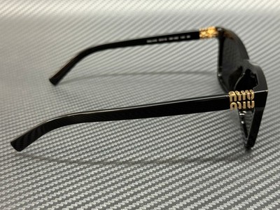 Miu Miu Women Sunglasses Black Grey Rectangle MUA05S 16K08Z  display picture 3