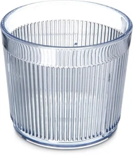 Carlisle FoodService Stackable Tumbler 9.6oz, Plastic Ribbed Texture Clear