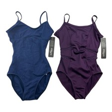 So Danca Leotard LOF OF 2 Girls Sz P Ballet Gymnastics Purple Blue NWT