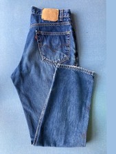 31" Levis Vintage Dark Wash Straight Leg Distressed Jeans, Medium