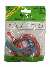 12 Sports Fun Shaped Rubber Bands Bandz Glow In The Dark
