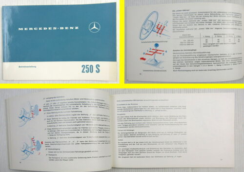 Mercedes Benz 250S W108 Betriebsanleitung Bedienungsanleitung Original 1965 - Afbeelding 1 van 1