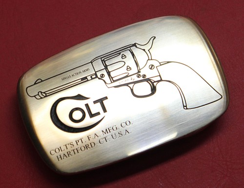 Colt Firearms Single Action Army Solid Brass Belt Buckle SAA