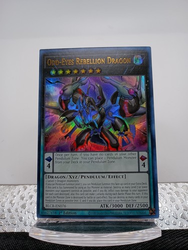 3x BLCR-EN076 Odd-Eyes Rebellion Dragon Ultra seltene 1. Auflage neuwertig YuGiOh 3x