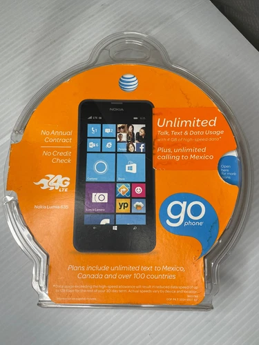 New At&t Nokia 4G LTE Smartphone 4.5" Black Go Phone Cell Phone