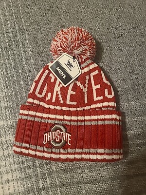 Fan Favorite Ohio State Buckeyes Cuffed Knit Hat with Pom, Red