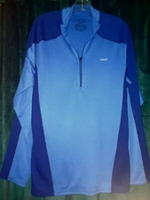 Patagonia Baselayer Mens XL Blue Quarter Zip Vented Fabric Pullover  Hiking
