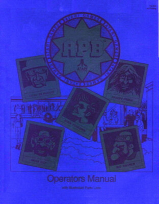 APB A.P.B Arcade Game Operations/Service/Repair/Troubleshooting Manual Atari