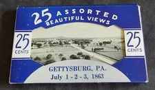 GETTYSBURG POSTCARD SET OF 25 IN SLEEVE, VG+ CONDITION, UNUSED