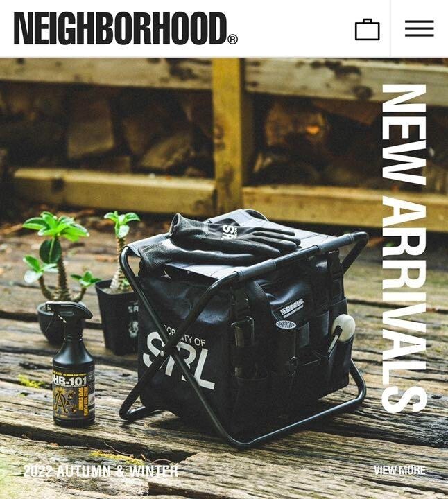 NEIGHBORHOOD SRL Folding Stool with Detachable Tool Bag NEIGHBORHOOD SRL Folding Stool with Detachable Tool Bag