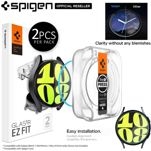 For Galaxy Watch 7/ Ultra 40 44 47mm Screen Protector SPIGEN EZ Fit Glass 2 PCS - Picture 2 of 17