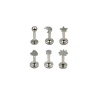 Labret Internally Threaded Lip Tragus Body 16G Stainless Steel 316L Pack Of 2