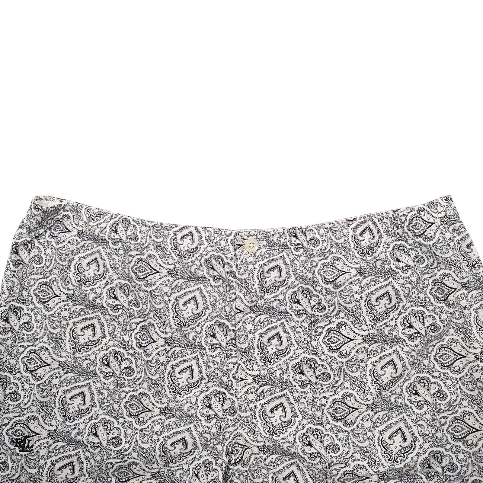 RALPH LAUREN Pattern Paisley Black Chino Cotton Shorts Womens W32 image 3
