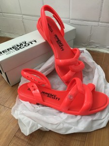 orange jelly sandals
