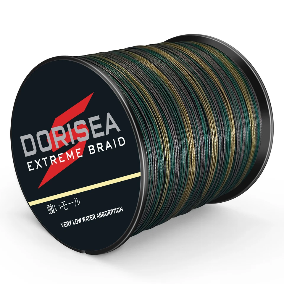 Dorisea 4/8 Strands 100M-2000M Camouflage Color PE Extreme Braided Fishing Line