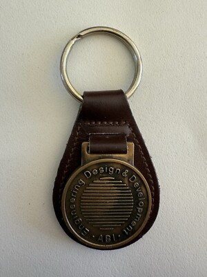 Engineering Design & Development ABI Keychain Ring, Cowhide Leather