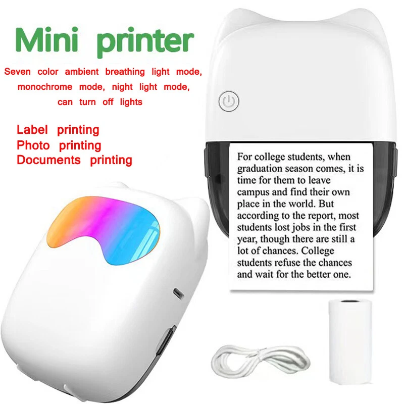 Wireless Bluetooth Printing Mini Thermal Printer Pocket Photo Printer 2025 New