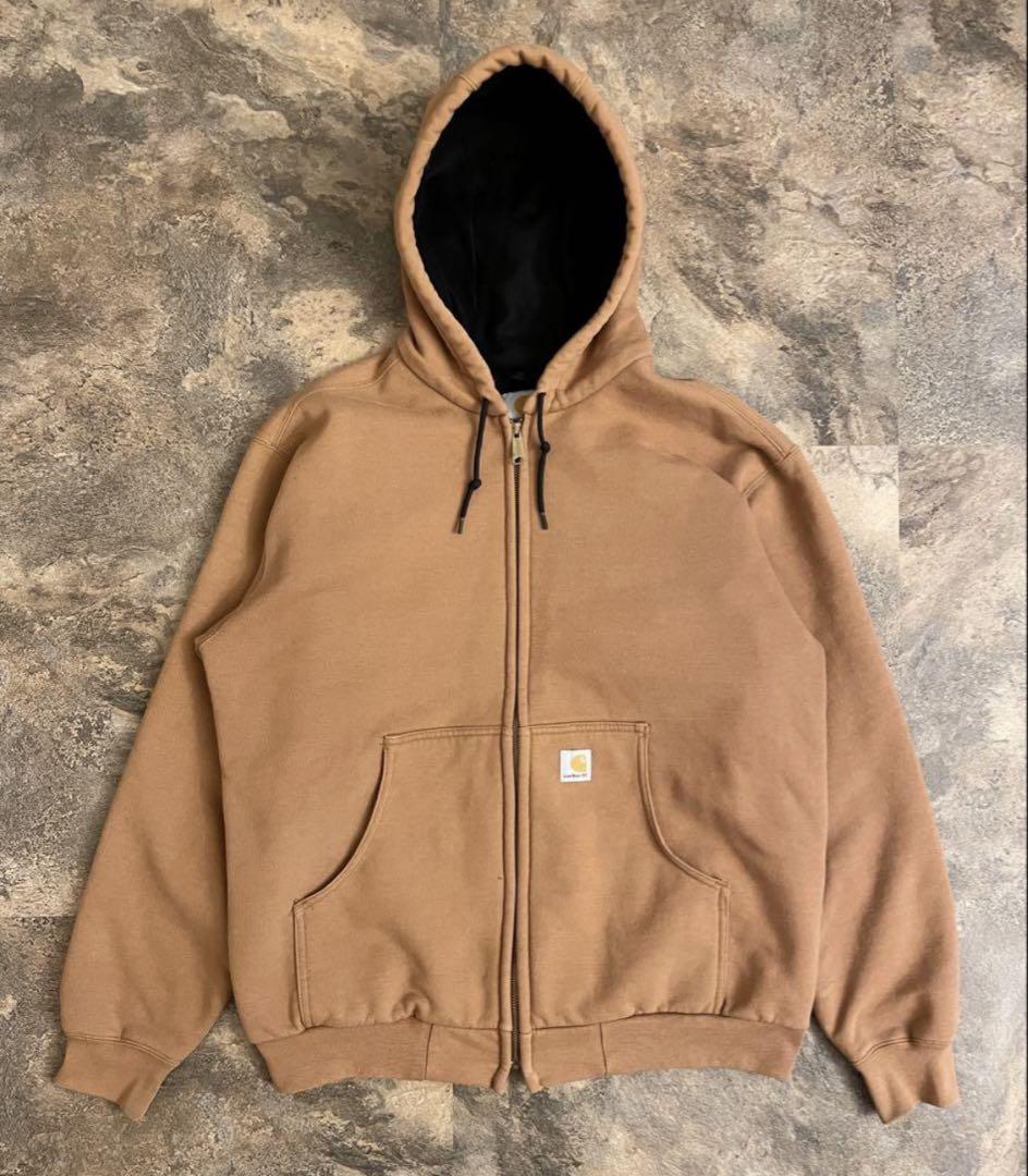 Carhartt ブラウン ジッパージャケット Carhartt CT104293/CTT104293 Mens Carhartt Brown Sherpa Lined Full