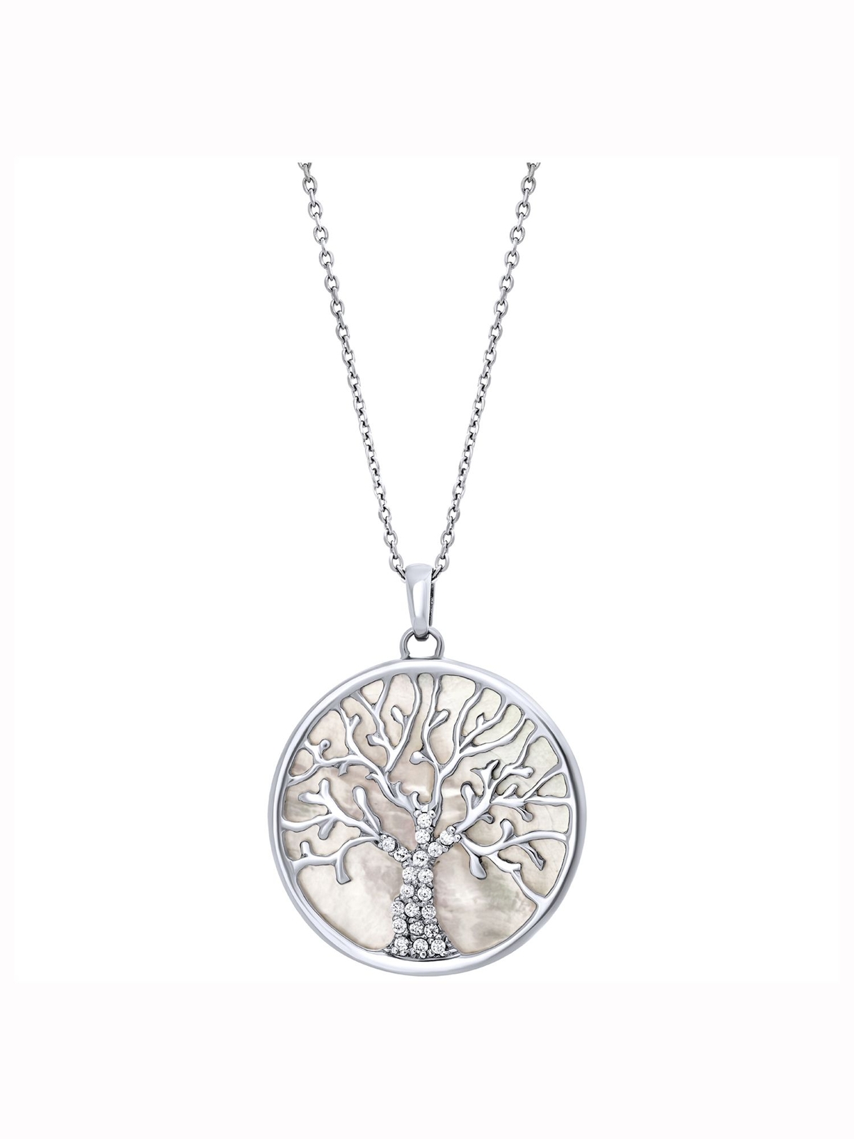 Julie Julsen Damen Collier Lebensbaum Silber Wei Zirkonia 48 cm JJNE08271 13390₽