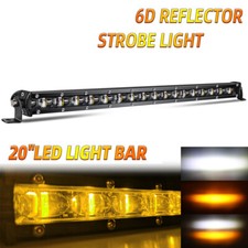 6d 20 Inch Slim Strobe Led Light Bar Combo Amber White Color Bumper Fog Lamp 22 6d 20 Inch Slim Strobe Led Light Bar Combo Amber White Color Bumper Fog Lamp 22