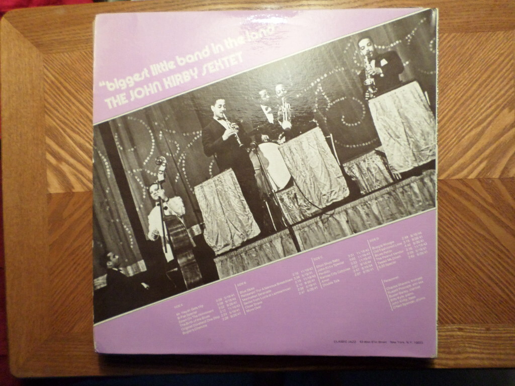 CLASSIC JAZZ 2 LP RECORD/JOHN KIRBY SEXTET/BIGGEST LITTLE BAND IN