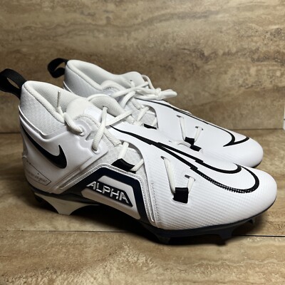 Nike Alpha Menace Pro 3 Mens Football Cleats Size 12.5 White Navy Blue Black s-l400.jpg main image 3