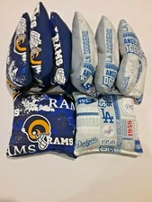 8 Cornhole Bag Set Corn Hole L A Los Angeles Rams and Dodgers NB/GR