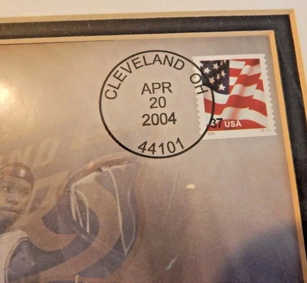 LeBRON JAMES- USPS FIRST DAY OF ISSUE 2004 STAMP & POSTER NBA ROOKIE BASKETBALL - Image 2 of 2