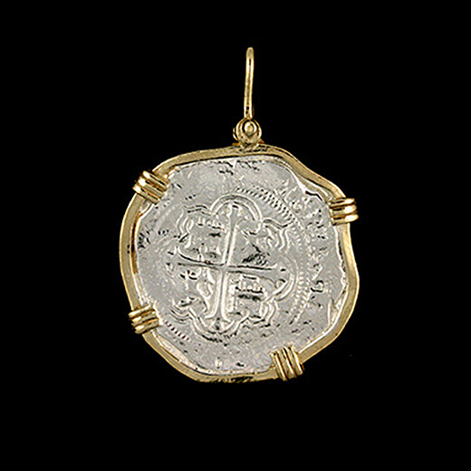 Atocha Sunken Treasure Jewelry Large Pieces of 8 Silver Coin with