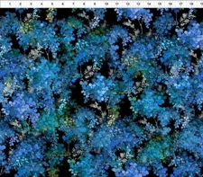 Resplendent By In The Beginning Fabrics - Bright Blue/Black Clusters  #1JYO2