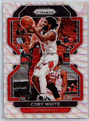 2021-22 Panini Prizm Coby White Silver Wave Prizm Chicago Bulls #143